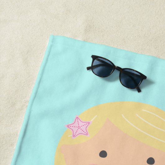Mermaid Beach Towel | Lichte londe haar Strandlaken (In situ)