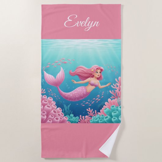 Mermaid Beach Towel Strandlaken (Voorkant)