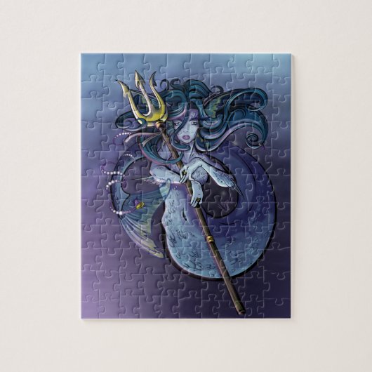 Mermaid Beauful Art Illustratie Legpuzzel (Verticaal)