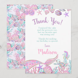 Mermaid Bedankkaartjes Kaart