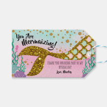 Mermaid Bedankt Label