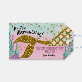 Mermaid Bedankt Label Cadeaulabel