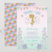 Mermaid Bedankt voor je creditcard onder Zee Dank  (Voorkant / Achterkant)