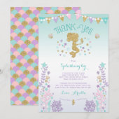 Mermaid Bedankt voor je creditcard onder Zee Dank  (Voorkant / Achterkant)