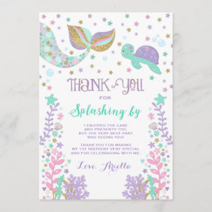 Mermaid Bedankt voor je creditcard onder Zee Dank