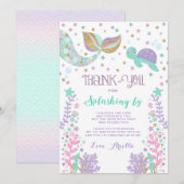 Mermaid Bedankt voor je creditcard onder Zee Dank  (Voorkant / Achterkant)