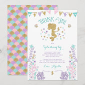 Mermaid Bedankt voor je creditcard onder Zee Dank  (Voorkant / Achterkant)