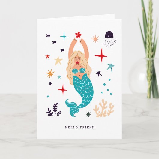 Mermaid Bericht | Blanco Kaart (Voorkant)