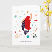 Mermaid Bericht | Blanco Kaart (Gele Bloem)