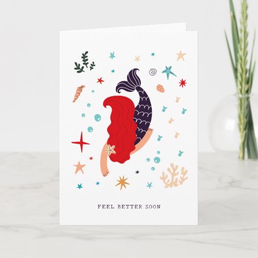 Mermaid Bericht | Blanco kaart (Voorkant)