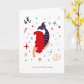 Mermaid Bericht | Blanco kaart (Gele Bloem)