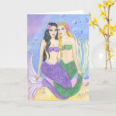 Mermaid Best Friends Kaart (Gele Bloem)