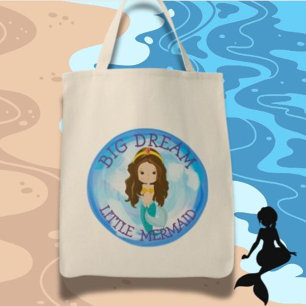 Mermaid BIG DREAM Canvas tas