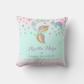 Mermaid Birth Stats Sierkussen Mermaid Nursery (Voorkant)
