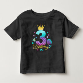 Mermaid Birthday 3rd Birthday Kinder Shirts