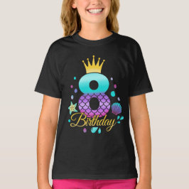 Mermaid Birthday 8th Birthday T-shirt