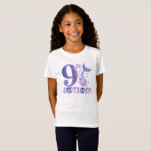 Mermaid Birthday 9th Birthday T-Shirt (Voorkant volledig)