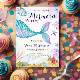 Mermaid Birthday Bash Kaart