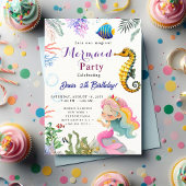 Mermaid Birthday Bash Kaart