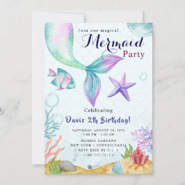 Mermaid Birthday Bash Kaart