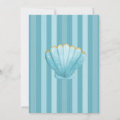 Mermaid Birthday Bash Party bewerkbare uitnodiging (Achterkant)