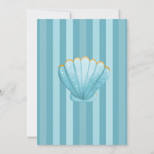 Mermaid Birthday Bash Party bewerkbare uitnodiging (Achterkant)