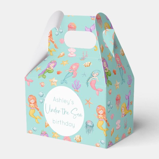 Mermaid Birthday Bedankdoosjes (Achterkant)