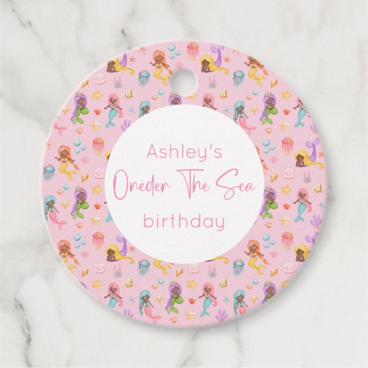 Mermaid Birthday Bedankjes Labels (Voorkant)
