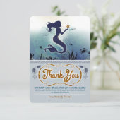 Mermaid Birthday Bedankt (Staand voorkant)