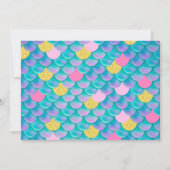 Mermaid Birthday Bedankt voor je kaarten (Achterkant)