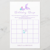 Mermaid Birthday Bingo (Voorkant)