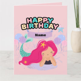 Mermaid Birthday Design – Onderwater cadeaubon Kaart