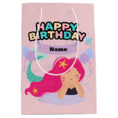 Mermaid Birthday Design - Onderwater Medium Cadeauzakje (Voorkant)