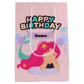 Mermaid Birthday Design - Onderwater Medium Cadeauzakje (Achterkant)