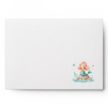 Mermaid Birthday Envelope for Girls Party