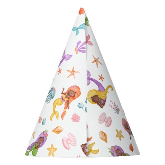 Mermaid Birthday Feesthoedjes (Achterkant)