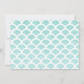 Mermaid Birthday Fotouitnodiging Kaart (Achterkant)