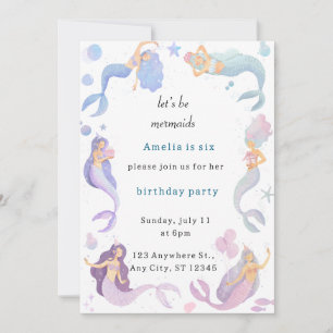 Mermaid Birthday Invitation Bedankkaart
