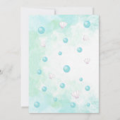 Mermaid Birthday Invitation / Blonde Mermaid Kaart (Achterkant)