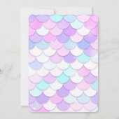Mermaid Birthday Invitation, Editable Invitation Kaart (Achterkant)