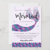 Mermaid Birthday Invitation for Slapepover Kaart (Voorkant)