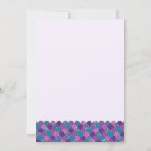 Mermaid Birthday Invitation for Slapepover Kaart (Achterkant)