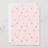 Mermaid Birthday Invitation Four - Cute Pink Kaart (Achterkant)