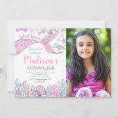 Mermaid Birthday Invitation Kaart (Voorkant)