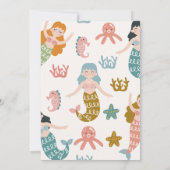 Mermaid Birthday Invitation Kaart (Achterkant)