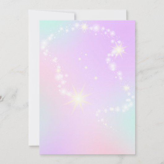 Mermaid Birthday Invitation Kaart (Achterkant)