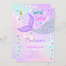 Mermaid Birthday Invitation