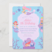Mermaid Birthday Invitation Kaart (Voorkant)