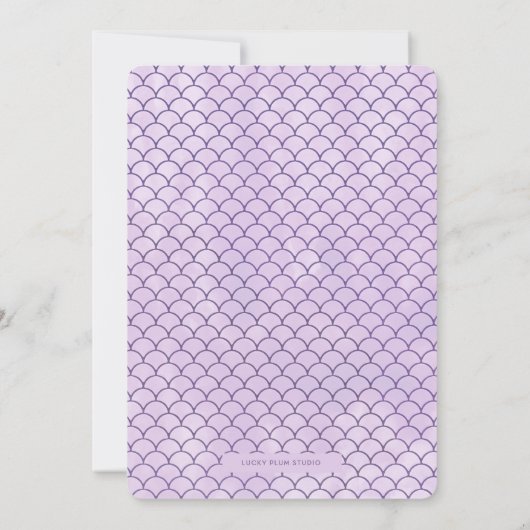 Mermaid Birthday Invitation Kaart (Achterkant)