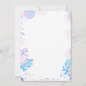 Mermaid Birthday Invitation Kaart (Achterkant)